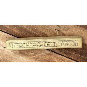 HTF POSTMODERN DESIGN BL5-110-D TAPE MEASURE WOOD MOUNT RUBBER STAMP CINDERELLA